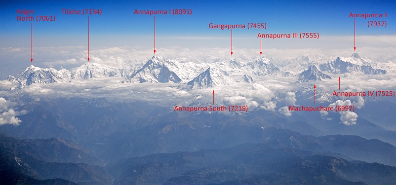 Annapurna Massif Aerial view desinomadz